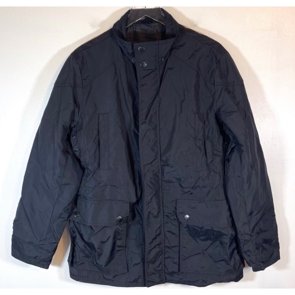 Zara Man Casual No.1975 Black Field Jacket Mens Large‎ Lightweight Utility Coat